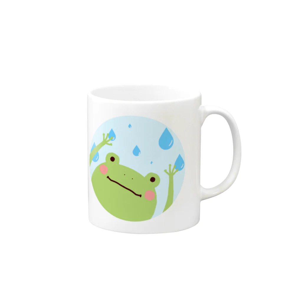 tarararaの覗き込みけろ Mug :right side of the handle