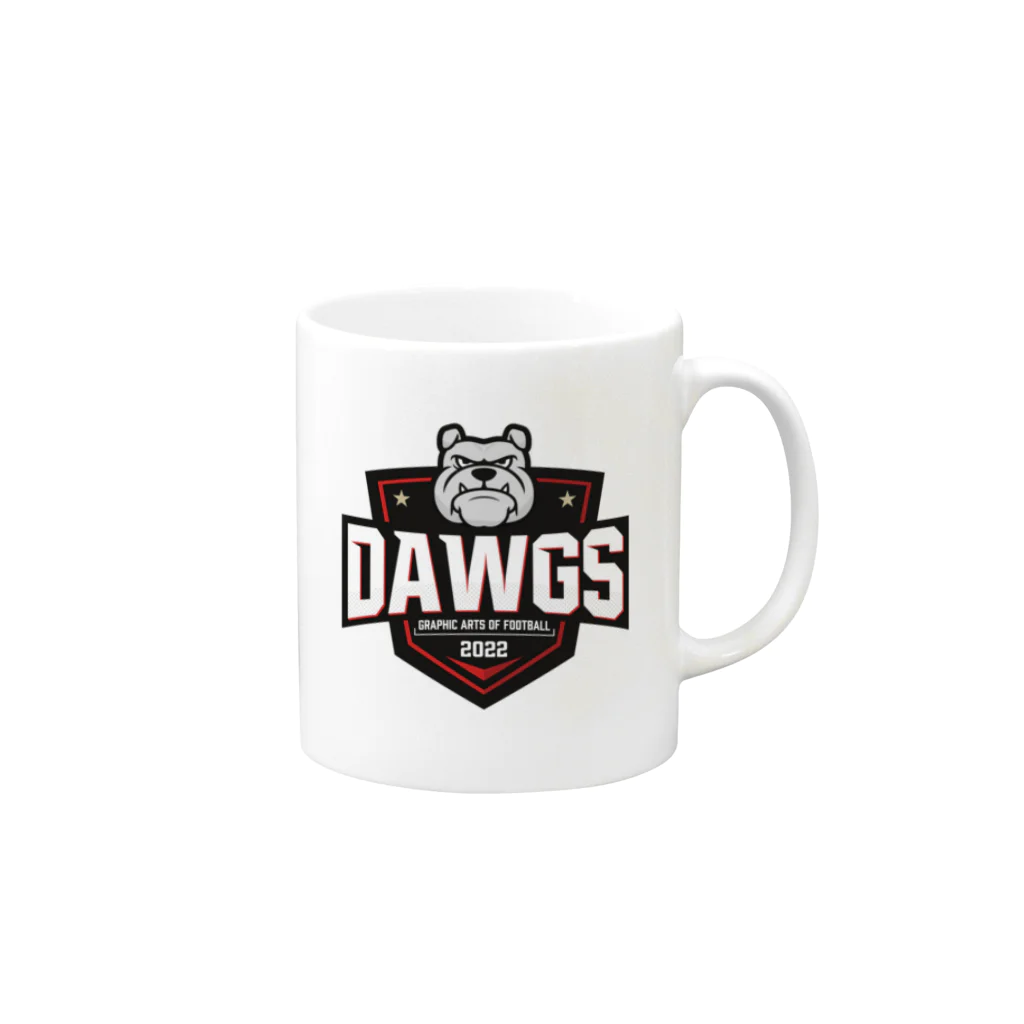 TEAM DAWGS STOREのBIGロゴ Mug :right side of the handle