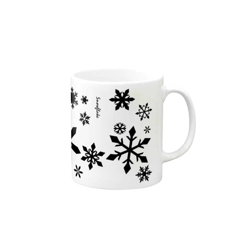 yuki_worksのSnowflakeGarden Mug :right side of the handle