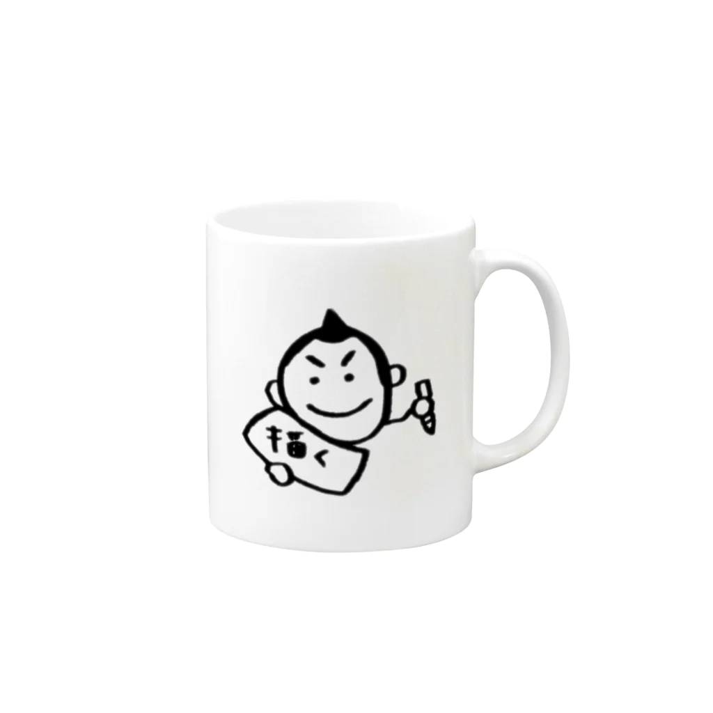 テキトーオーカーのテキトーオーカーくん Mug :right side of the handle