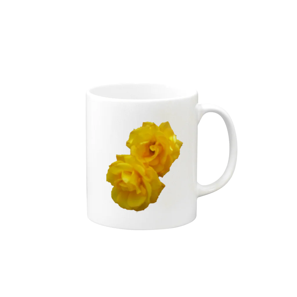 Harunoyozoraの黄色い薔薇の花 Mug :right side of the handle