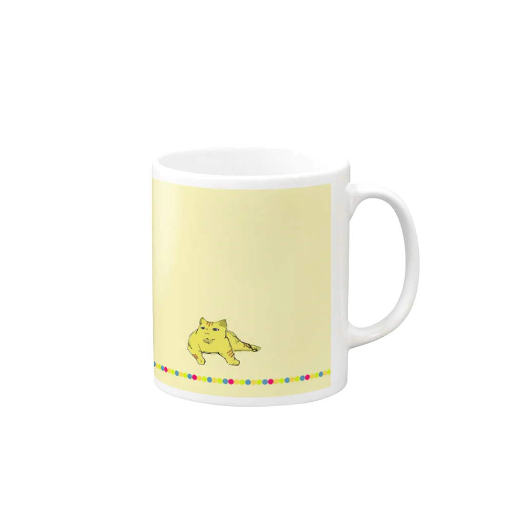 ぷにやんのぬこ Mug :right side of the handle