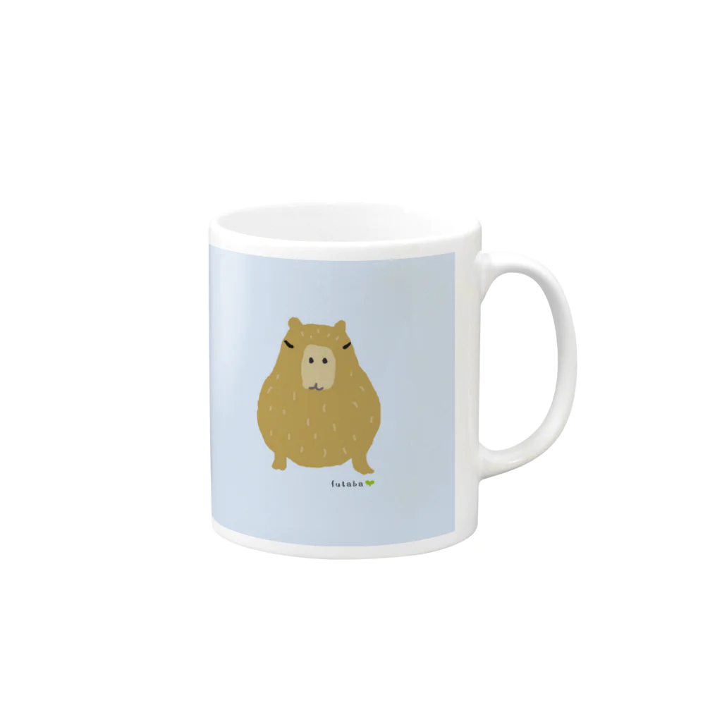 futaba shop（フタバショップ）のカピバラこども Mug :right side of the handle