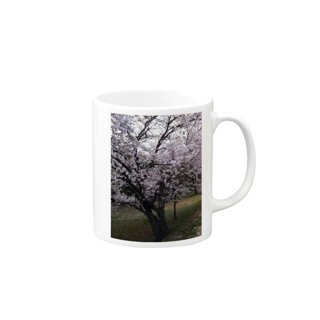 machiawaseの桜 Mug :right side of the handle