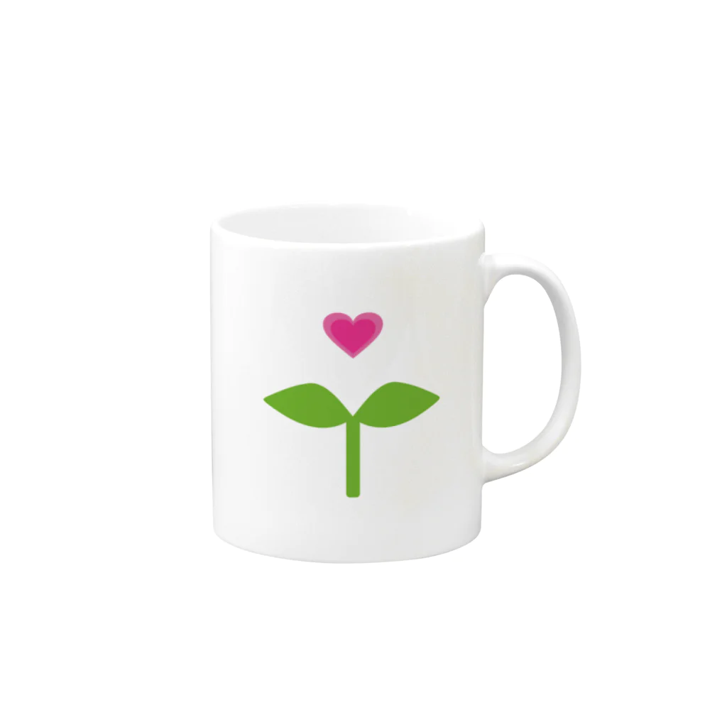 hiori-coco.shopの花芽 Mug :right side of the handle