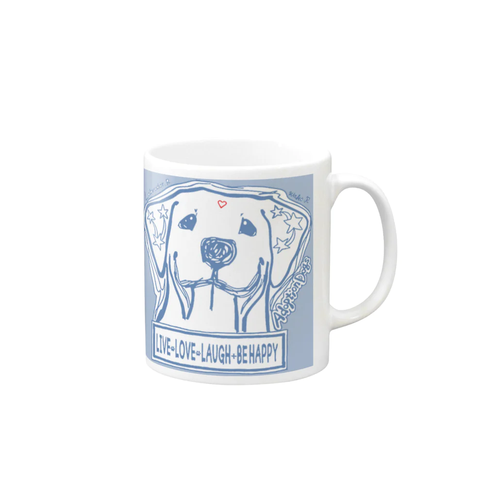 Happy Helper いぬたまのラブラドールレトリバー(Color2面) Mug :right side of the handle