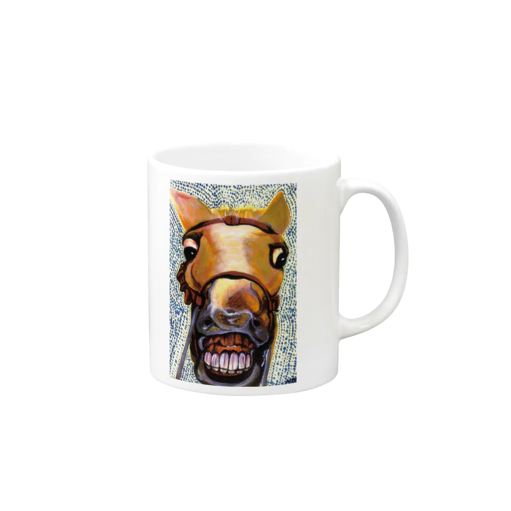 Tania Nobukovskiの馬面 Mug :right side of the handle