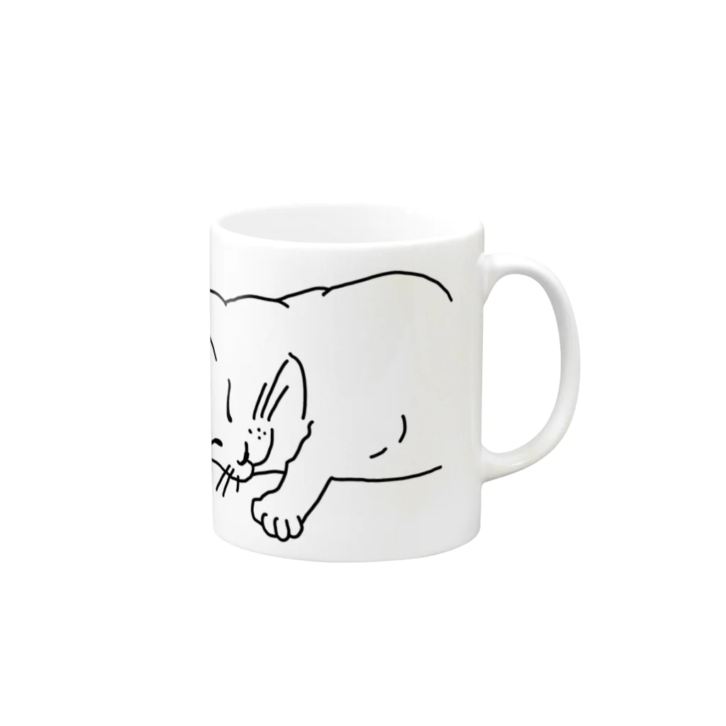 ねこ・ねこの寝コ Mug :right side of the handle