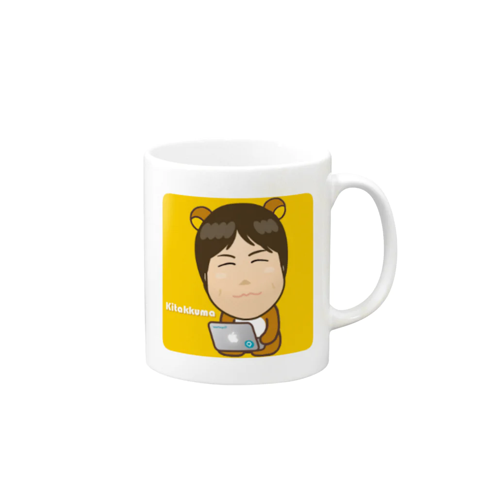 きたけーのきたけー Mug :right side of the handle