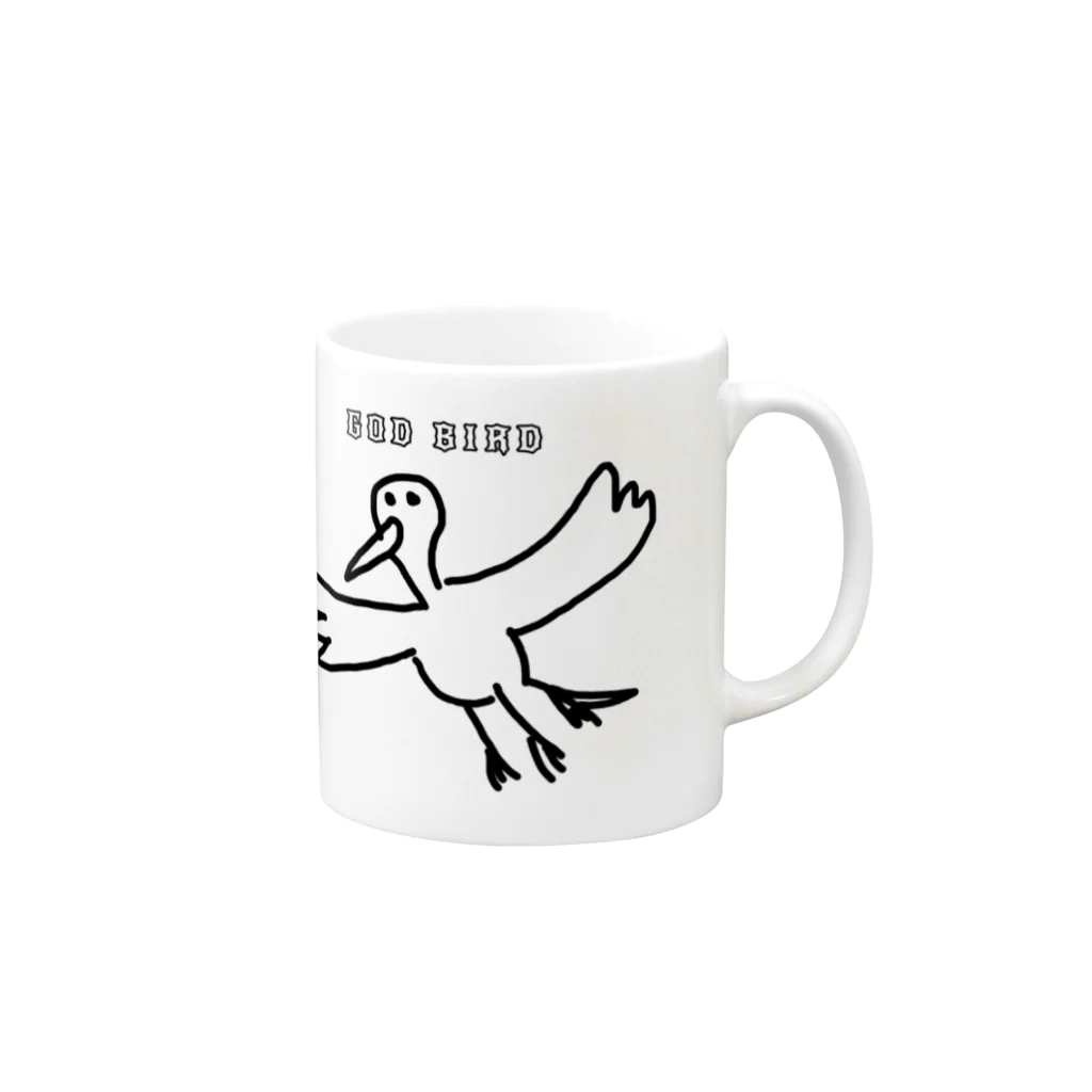 OpapanのGOD BIRD マグカップの取っ手の右面