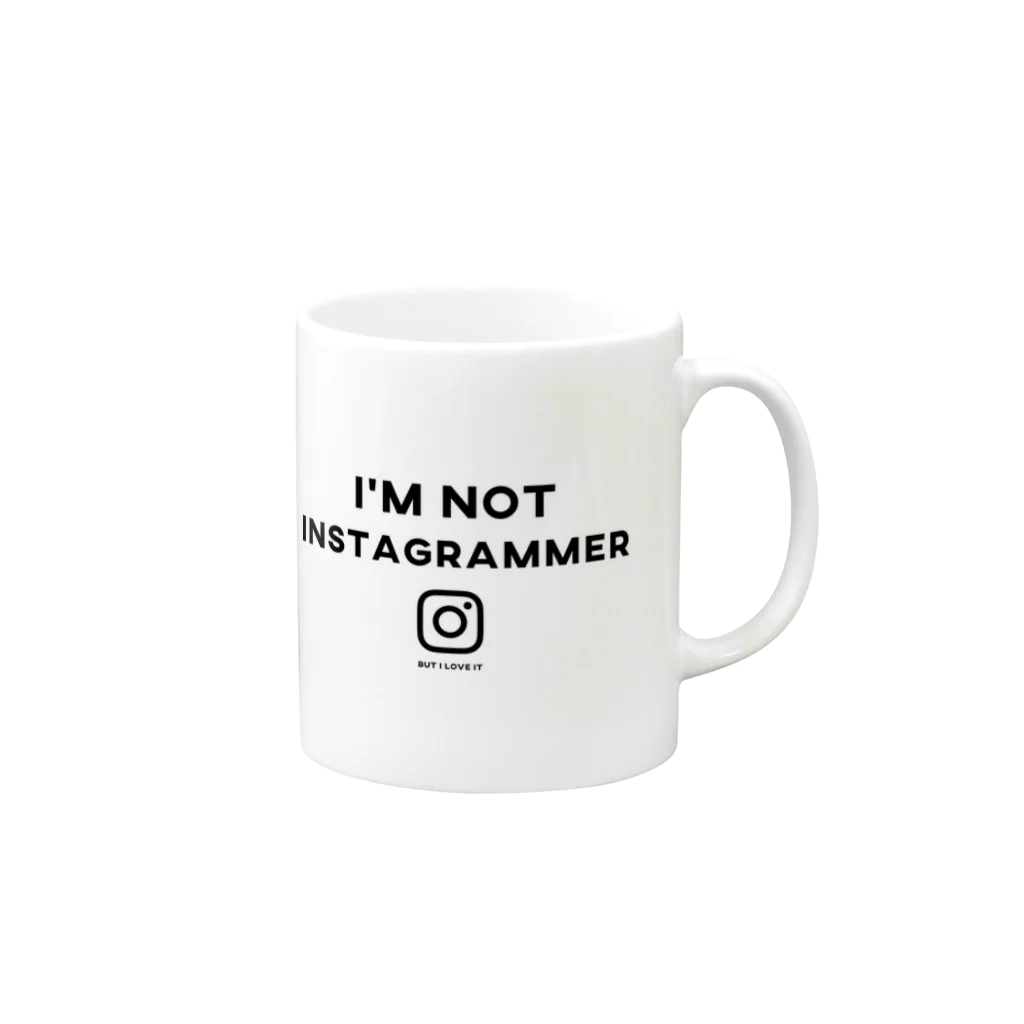 BUENA VIDAのi'm not instagrammer Mug :right side of the handle