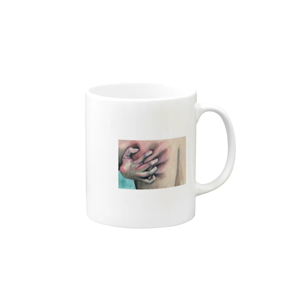 h.sのむぎゅ Mug :right side of the handle