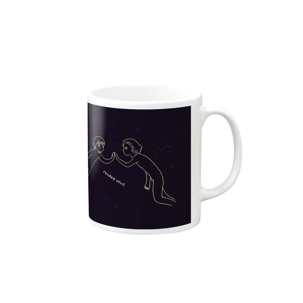 momo sasanoiのランデブー Mug :right side of the handle