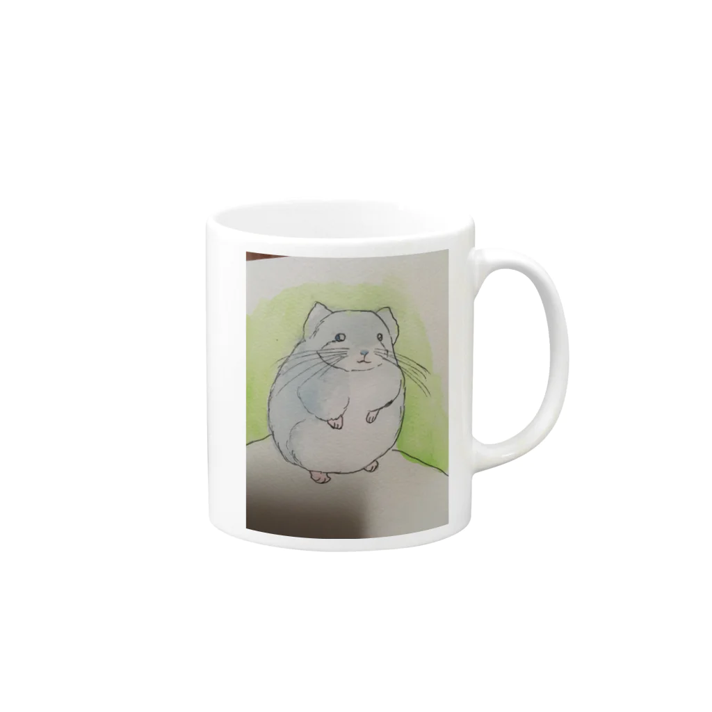 おにぎりグッズもりだくさん🍙のチンチラ Mug :right side of the handle