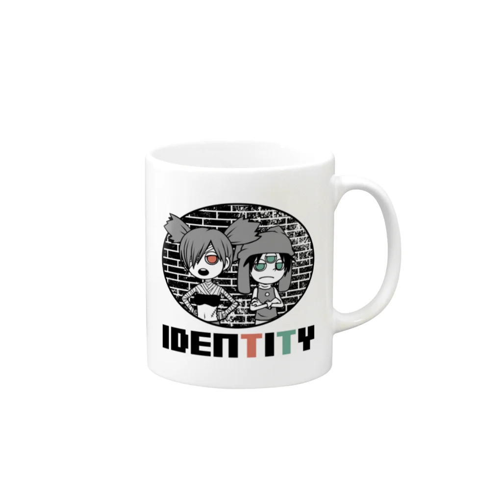 オポッサムのお店やさんのIDENTITY Mug :right side of the handle