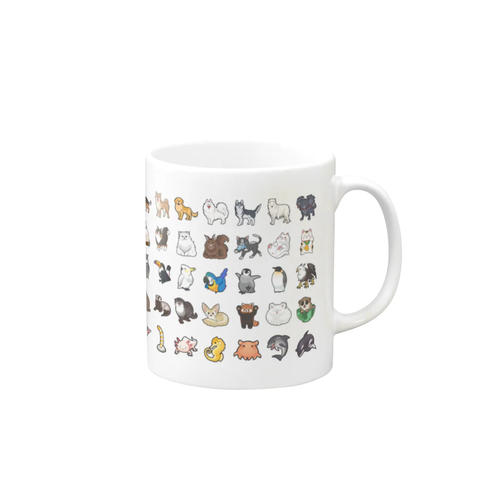 Maeken Gamesのどうぶつマグカップ Mug :right side of the handle