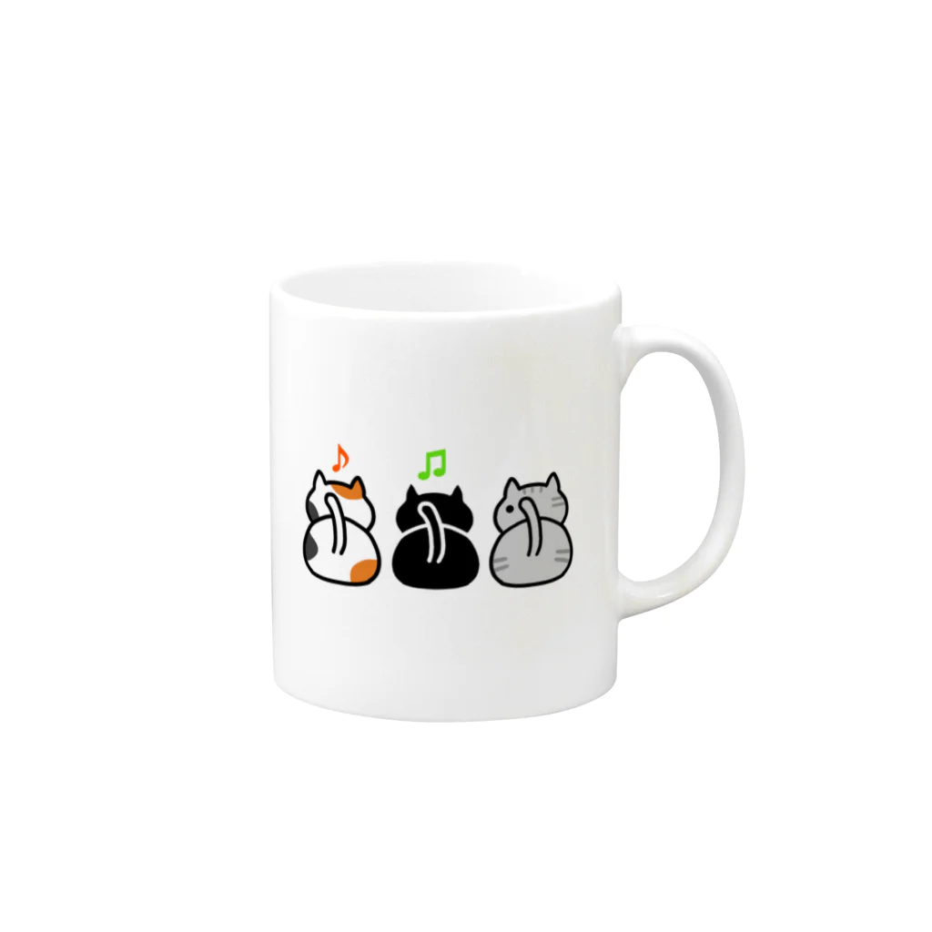 エクレアンショップの猫それぞれ Mug :right side of the handle