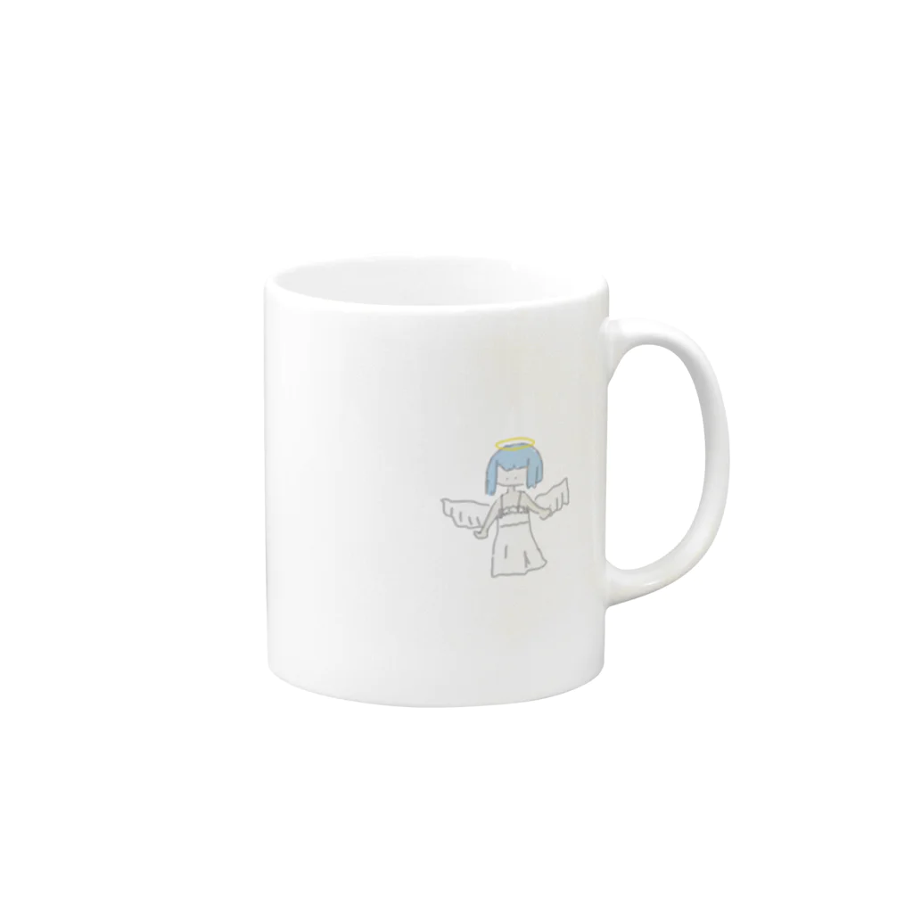 桜木工務店の天使ちゃん Mug :right side of the handle