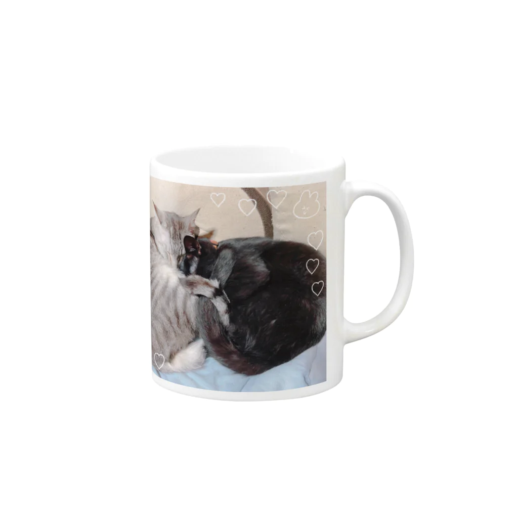 neko★nekoの兄弟仲良し Mug :right side of the handle