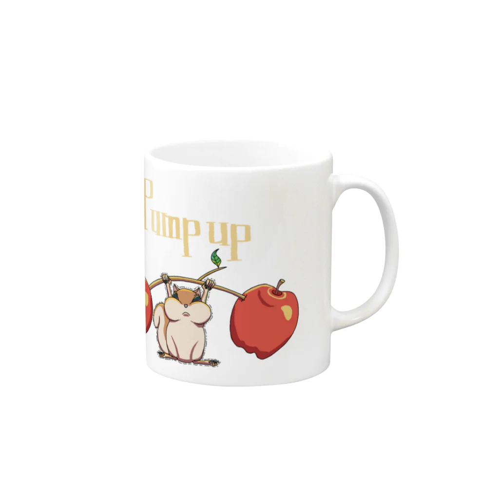 とねちっちの筋トレするリスくん Mug :right side of the handle