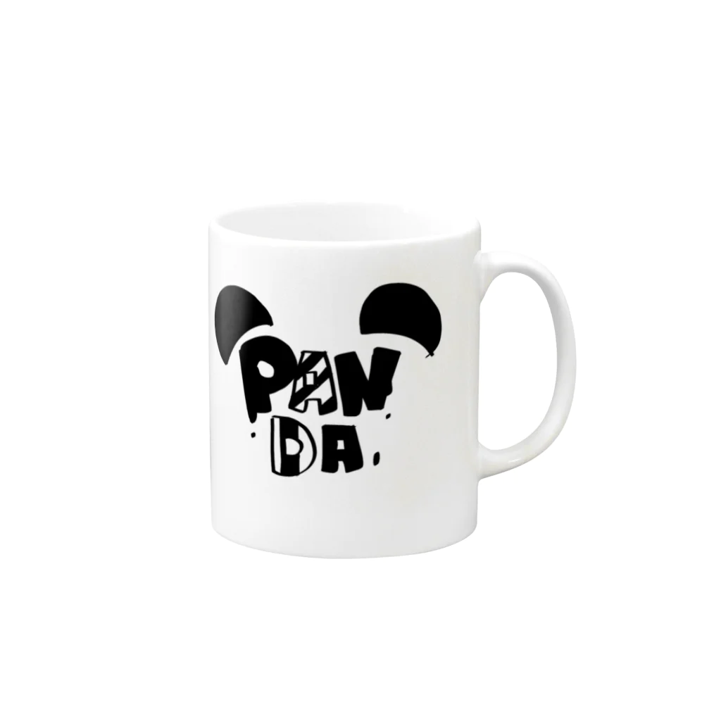 たまごかけ✍のPANDA Mug :right side of the handle