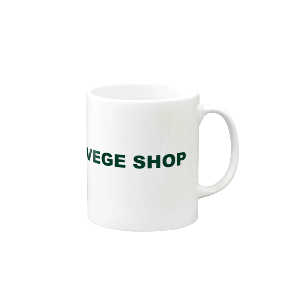 VEGE SHOPのVEGE SHOP 緑文字 マグカップの取っ手の右面