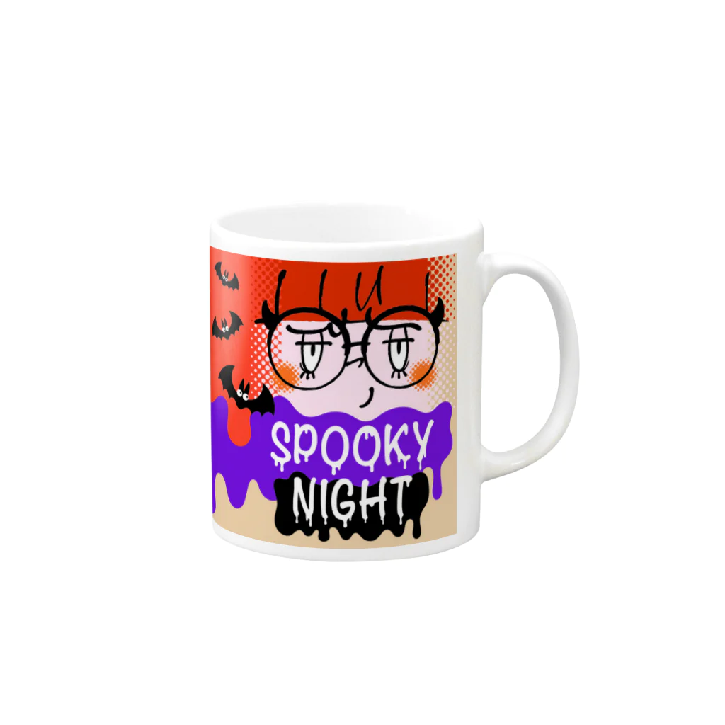 ヨーヨーの日常アソートのSPOOKY NIGHT マグカップの取っ手の右面