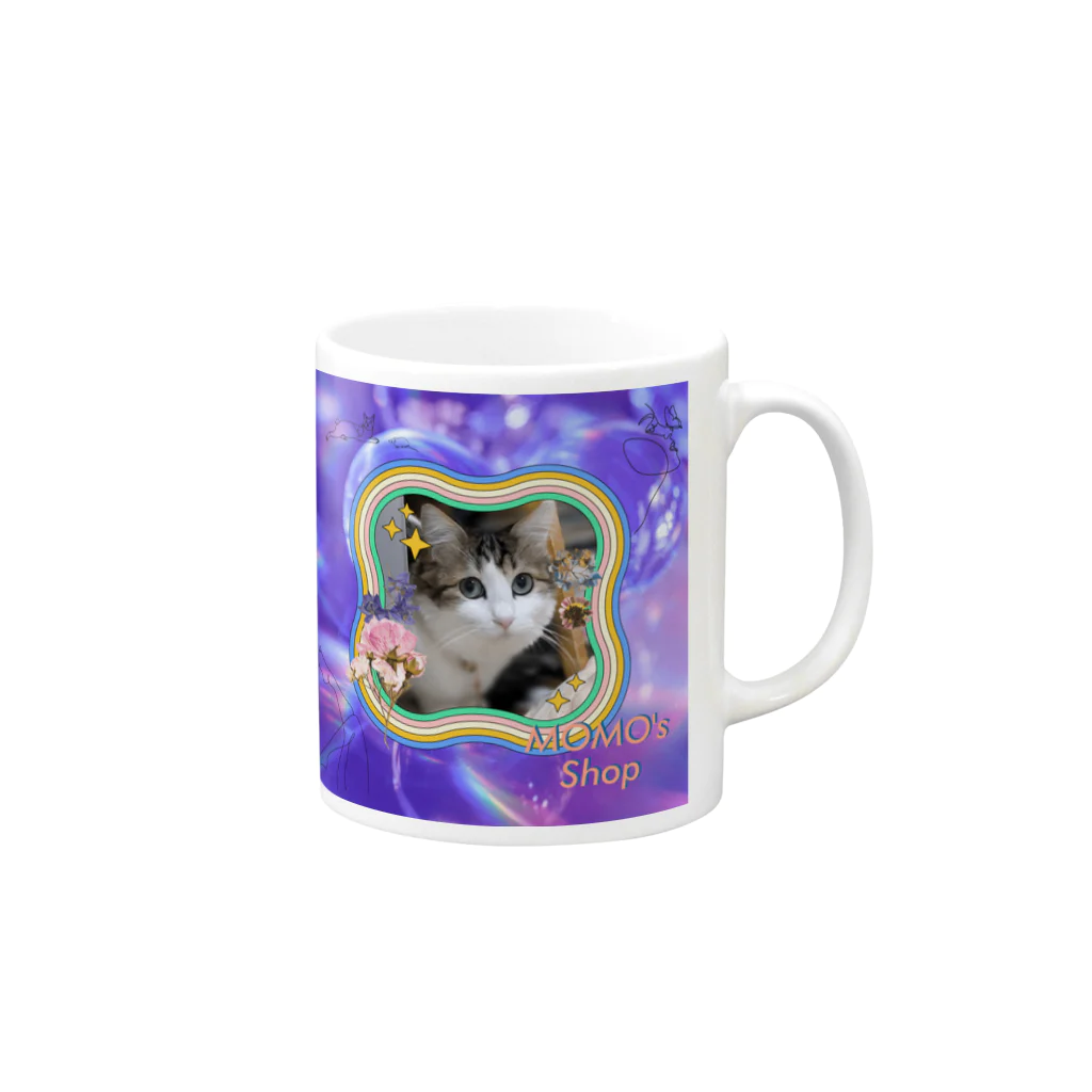 𝙈𝙊𝙈𝙊'𝙨 𝙎𝙝𝙤𝙥のMOMO Mug :right side of the handle