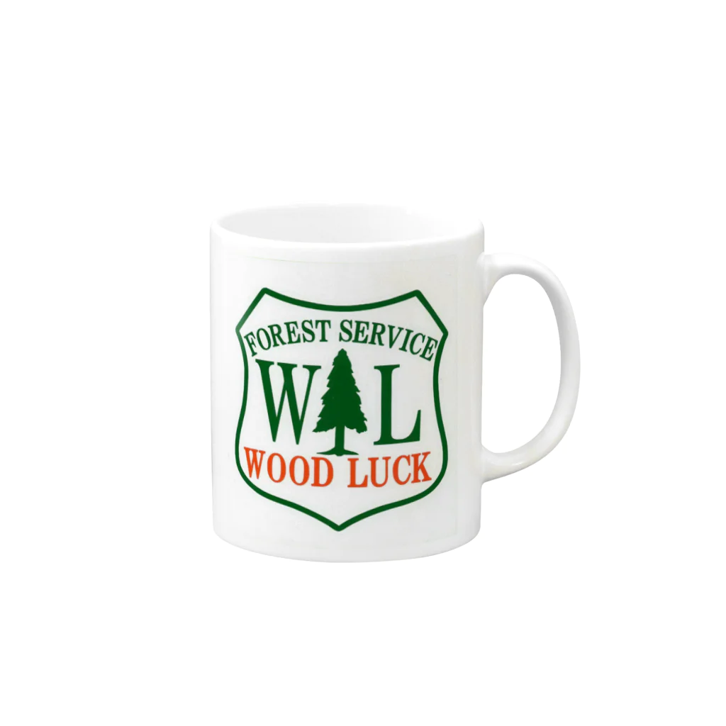 WOODLUCK2020のWOOD LUCK Mug :right side of the handle