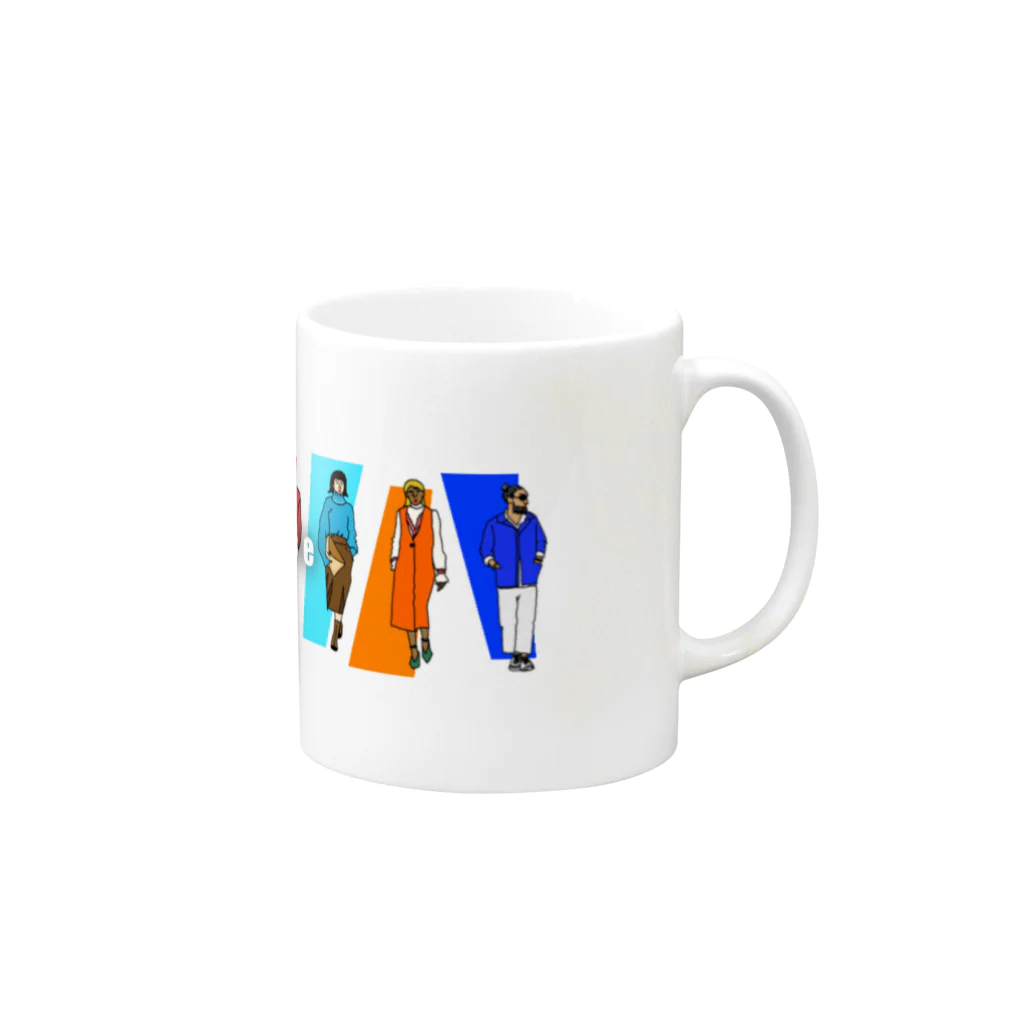 - W peace -の- W peace - Mug :right side of the handle