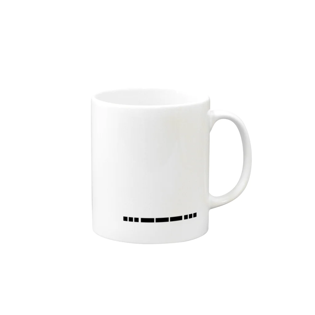 anjiのこっそりSOS(モールス信号) Mug :right side of the handle