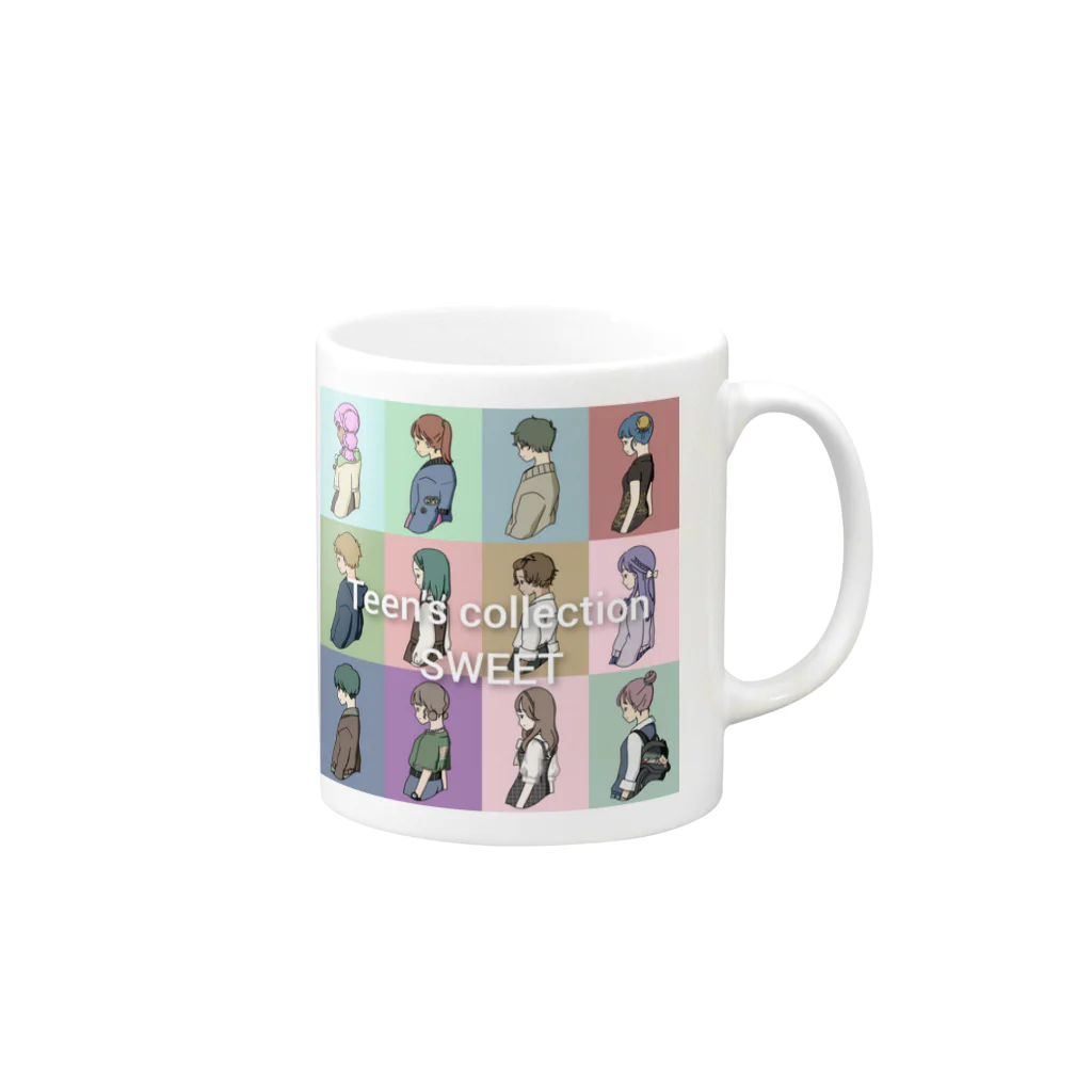 Teen's shopのTeen's collection SWEET オリジナルキャラクター集 Mug :right side of the handle