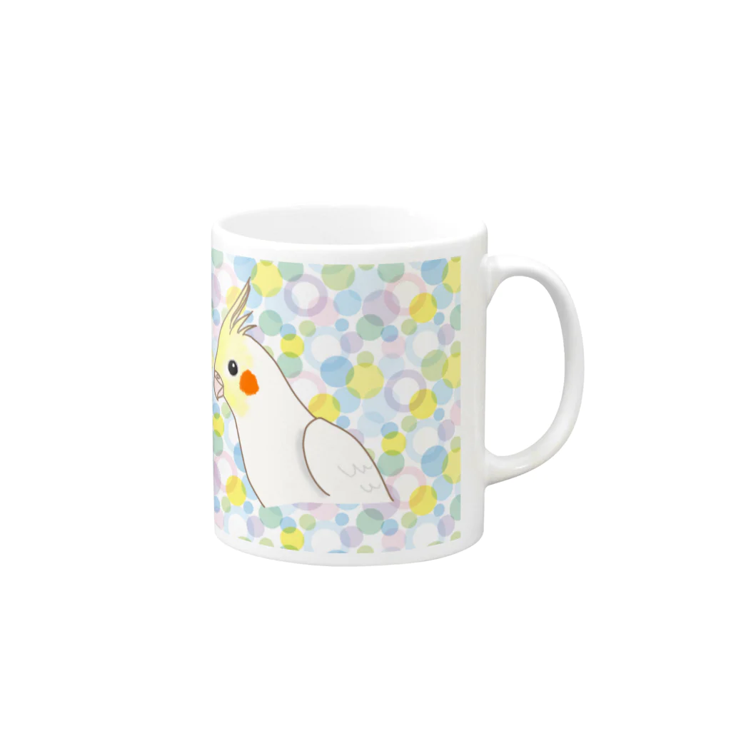 いんこちゃんショップのオカメいんこちゃん Mug :right side of the handle