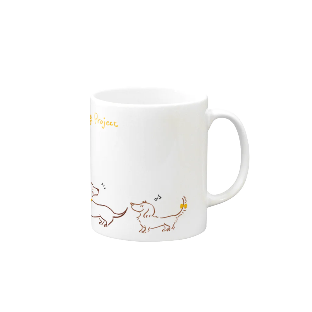 25bbのダックスフンド Mug :right side of the handle