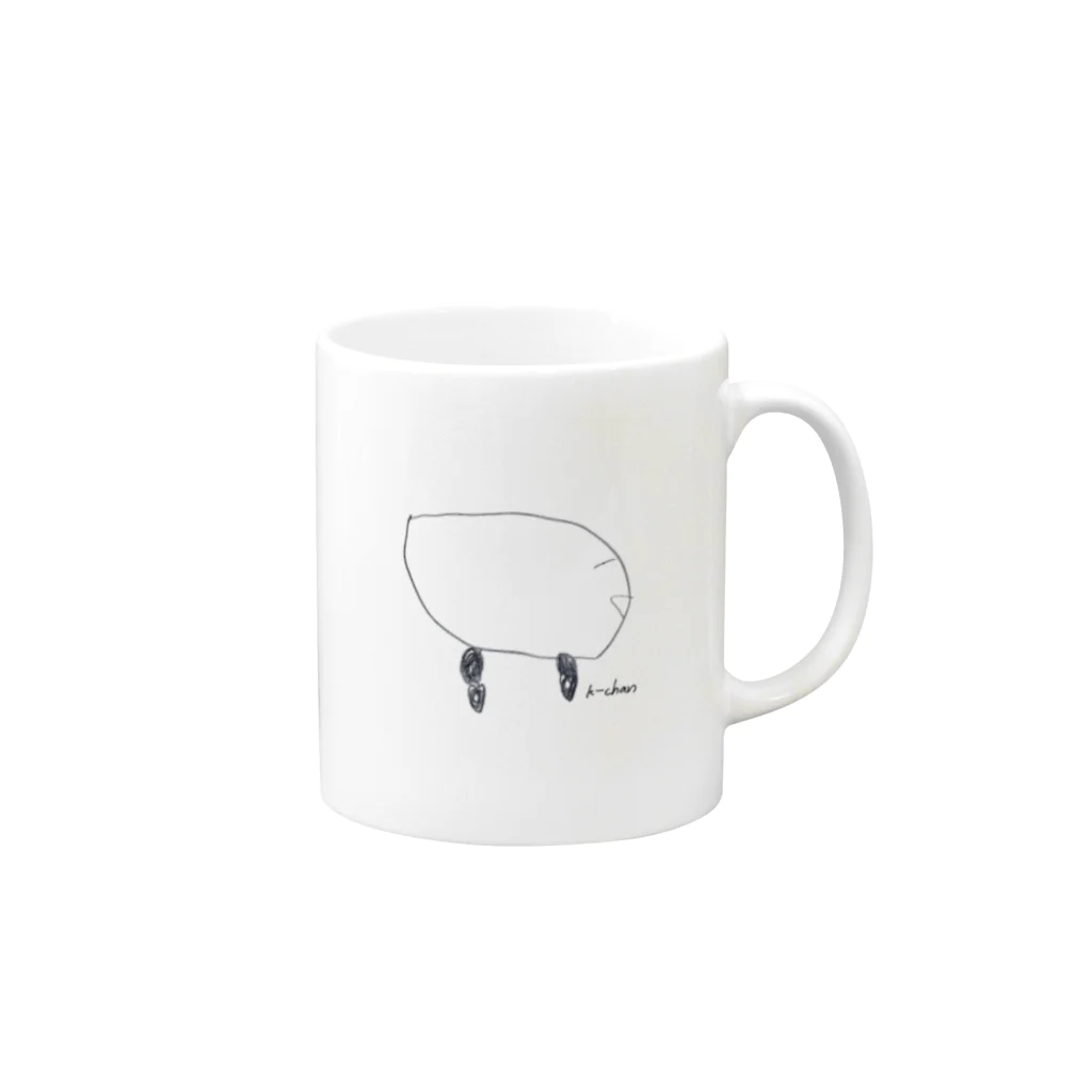 ゆいのもるもっとのカー Mug :right side of the handle