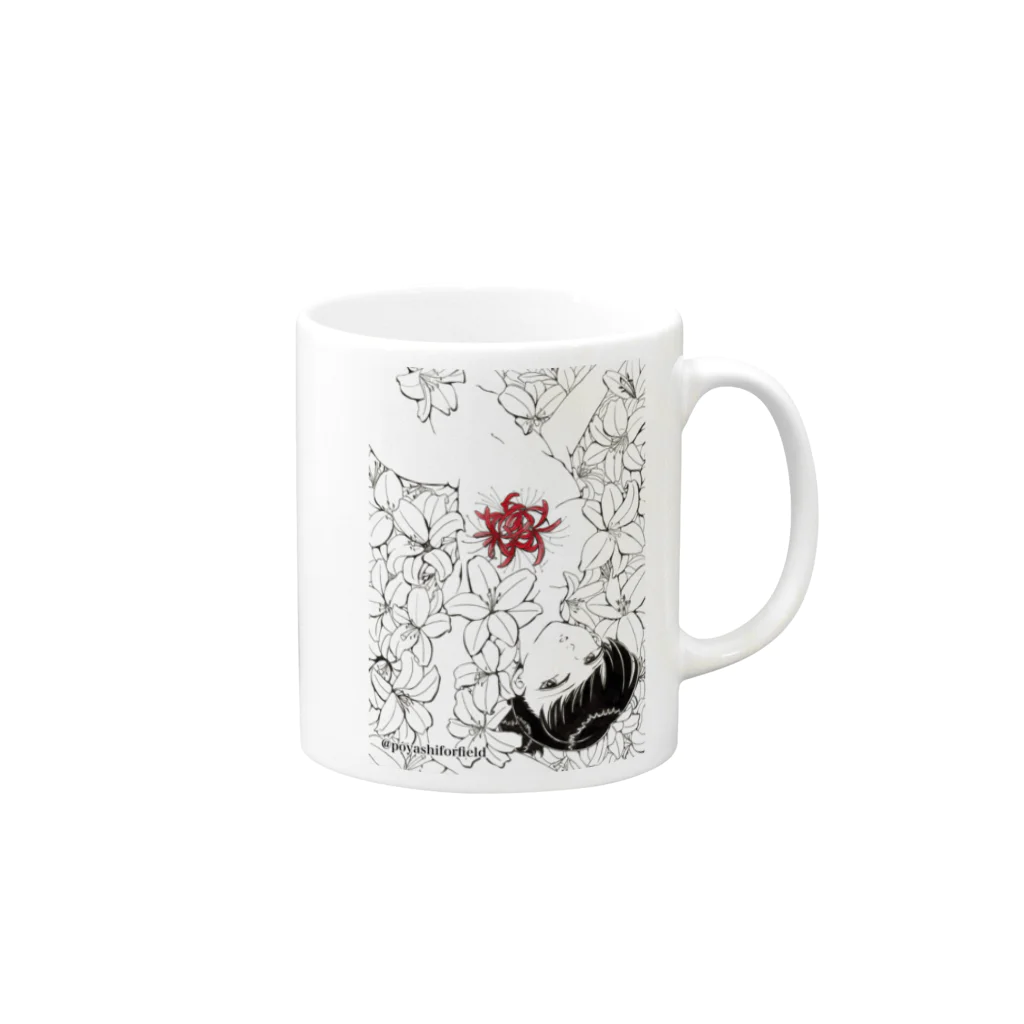 こやしファクトリーの花園（全体） Mug :right side of the handle