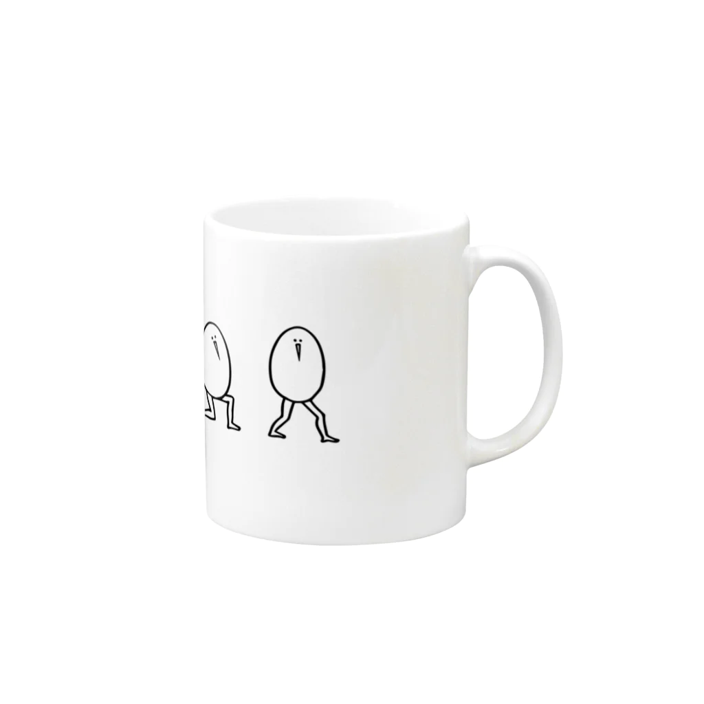 たまごあしのたまごあし　マグカップ < STEP > Mug :right side of the handle