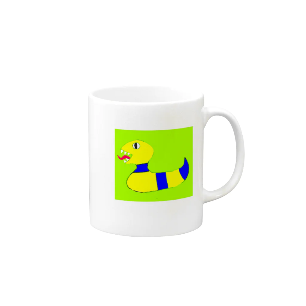 yutakaのスネークシリーズ Mug :right side of the handle