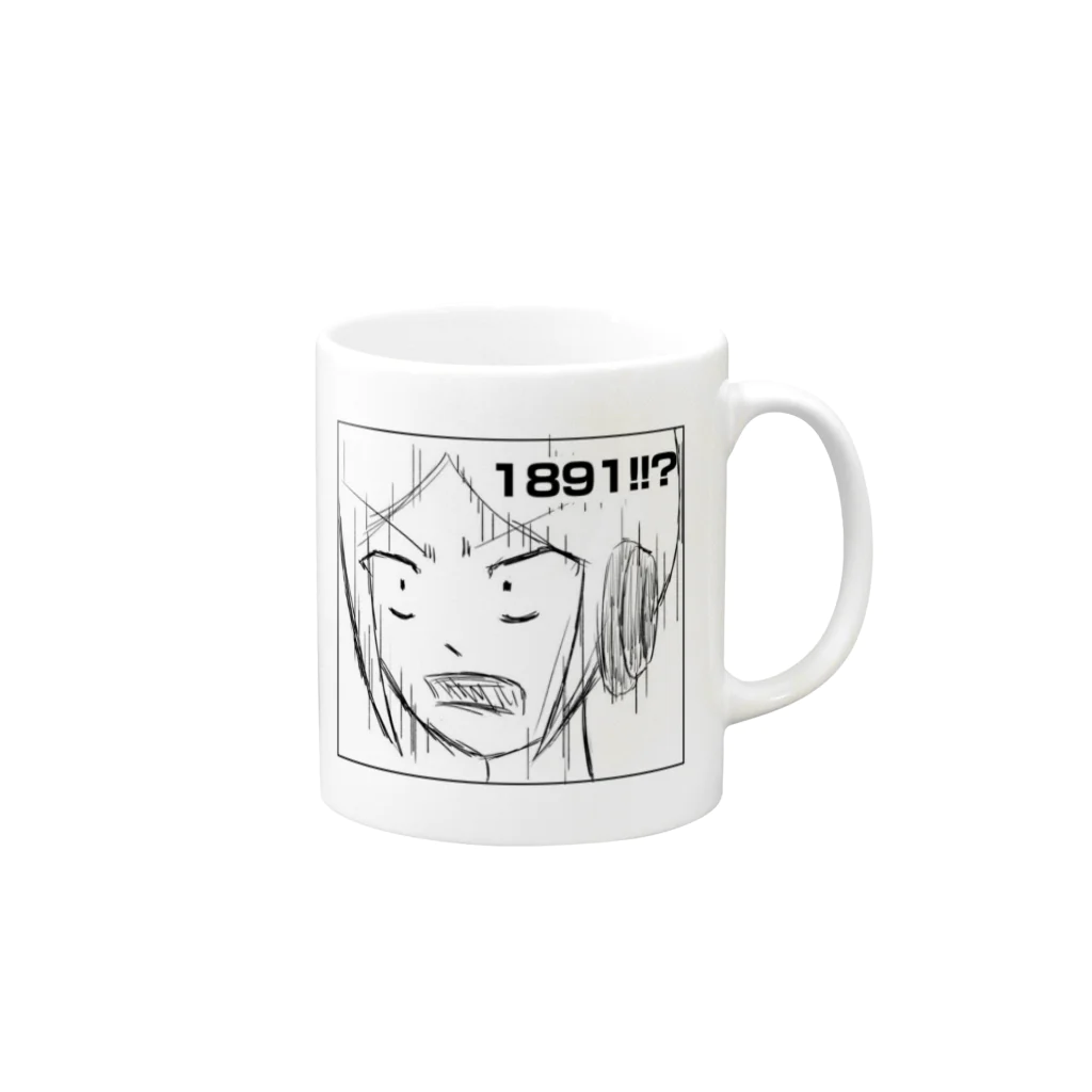 彩🥳スマブラVtuberの1891 Mug :right side of the handle