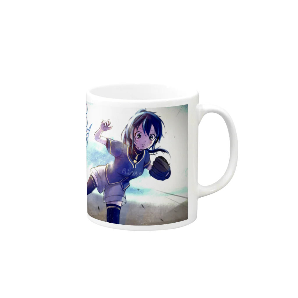 彩🥳スマブラVtuberの彩２ Mug :right side of the handle