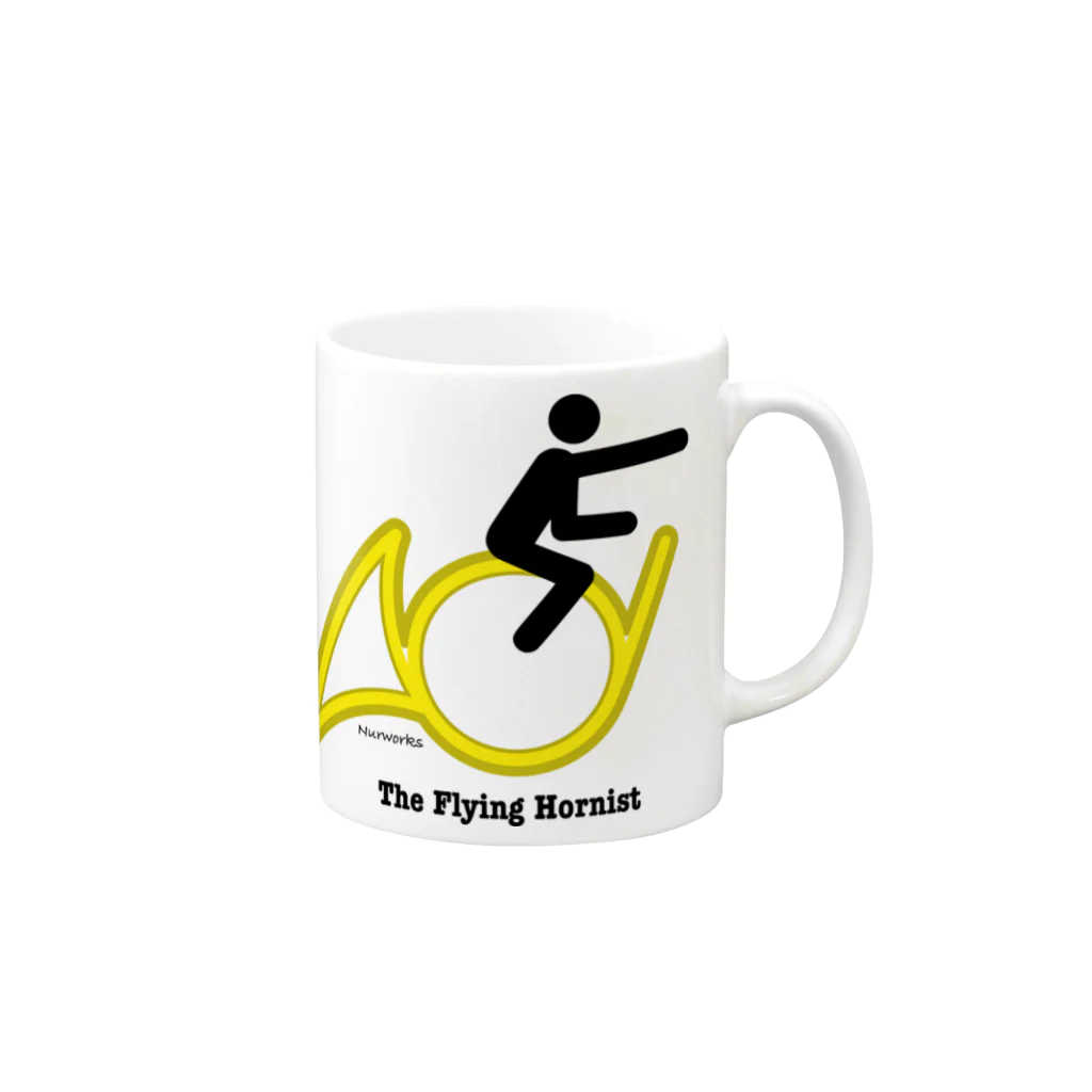 ぬるのThe Flying Hornist w/ Logo Mug :right side of the handle