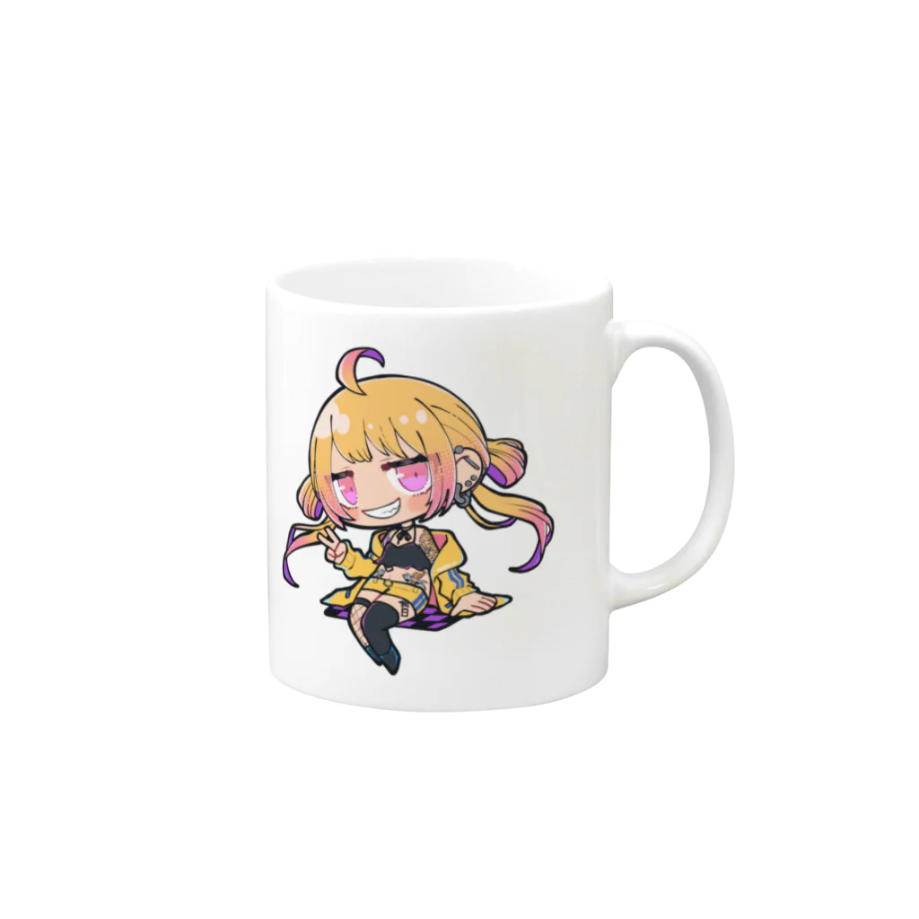 ▼ BUUUUUN ▲の蜂びびちゃん Mug :right side of the handle