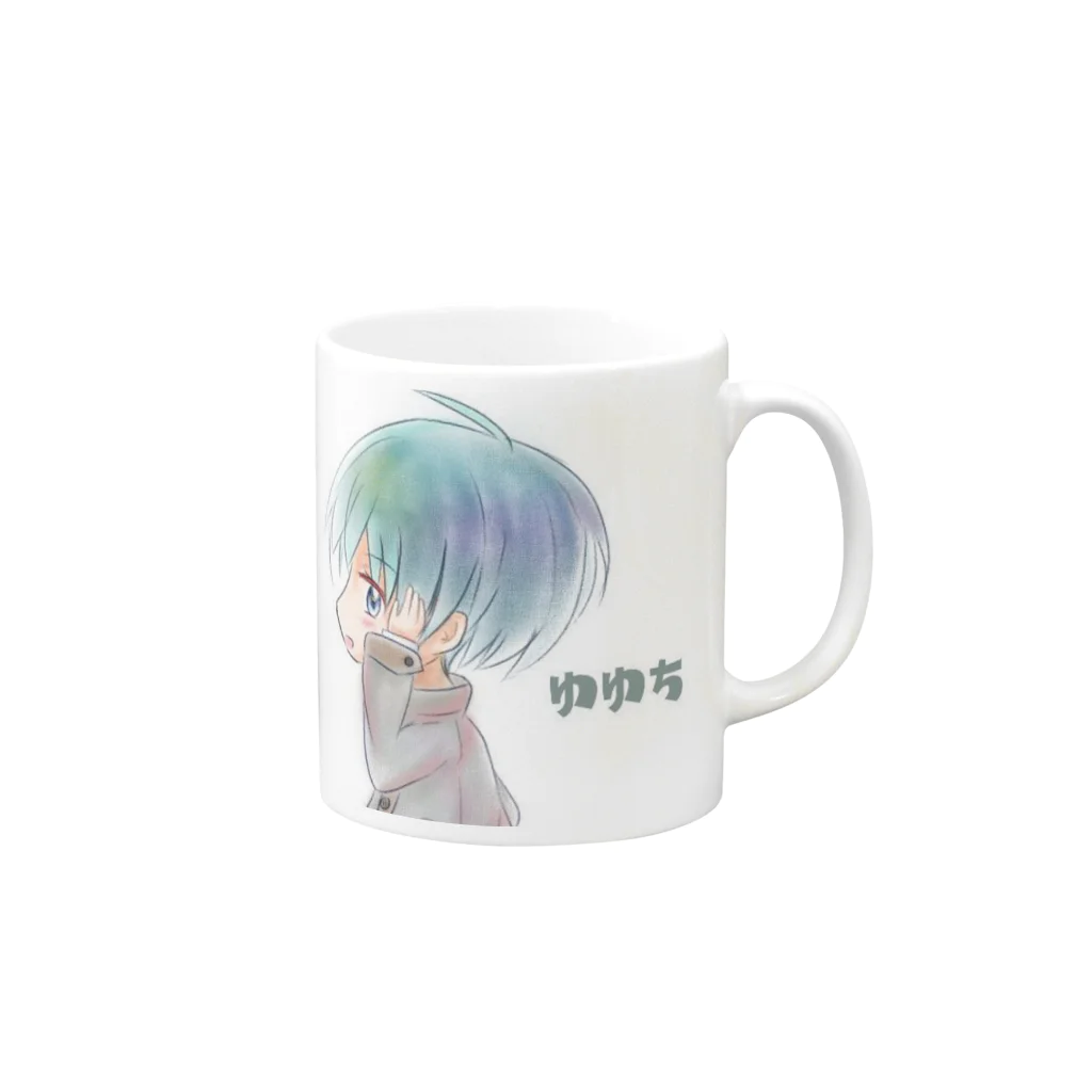 ゆゆちグッズのゆゆカップ Mug :right side of the handle