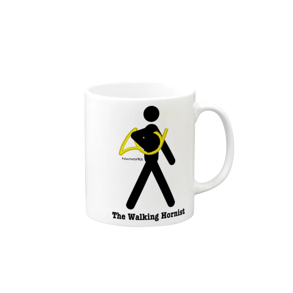 ぬるのThe Walking Hornist w/ Logo マグカップの取っ手の右面