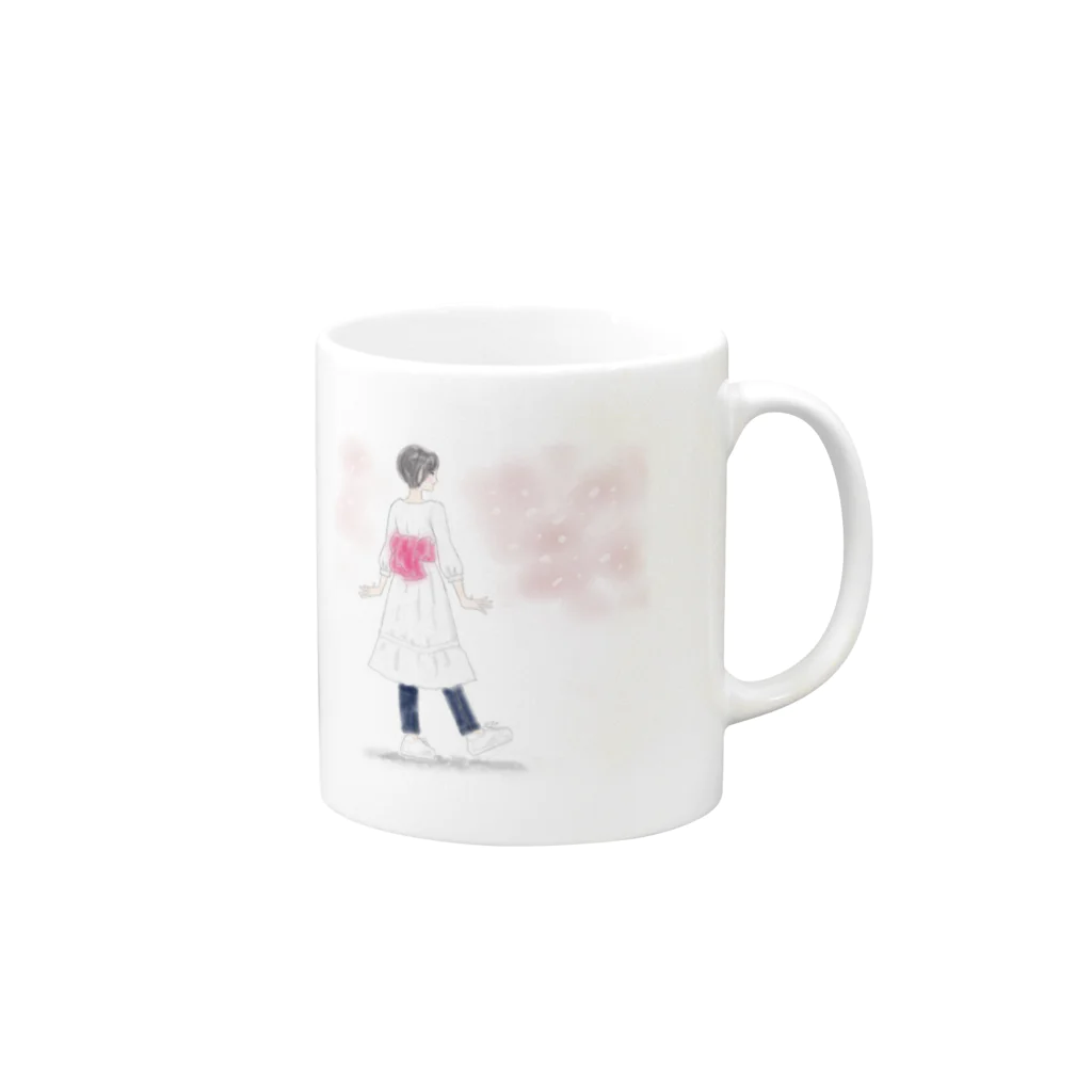 yuufのsakura girl Mug :right side of the handle