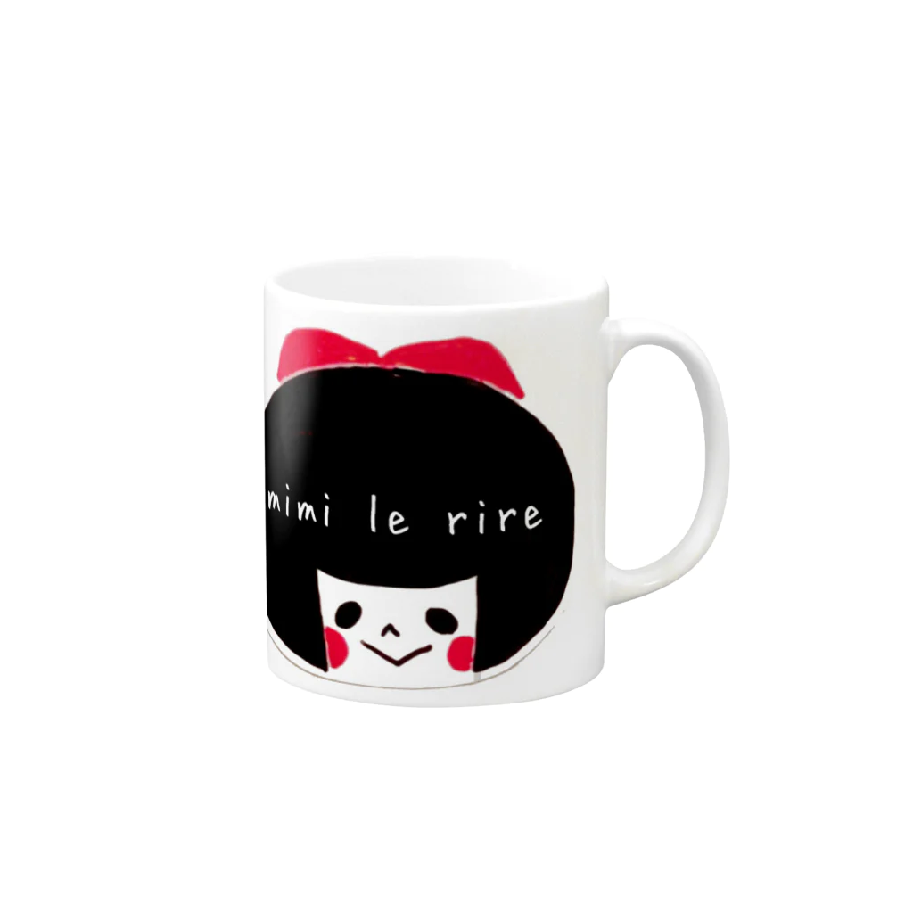 似顔絵＊mimi le rire〜ﾐﾐﾙﾘｰﾙ❁yukiのももこ Mug :right side of the handle