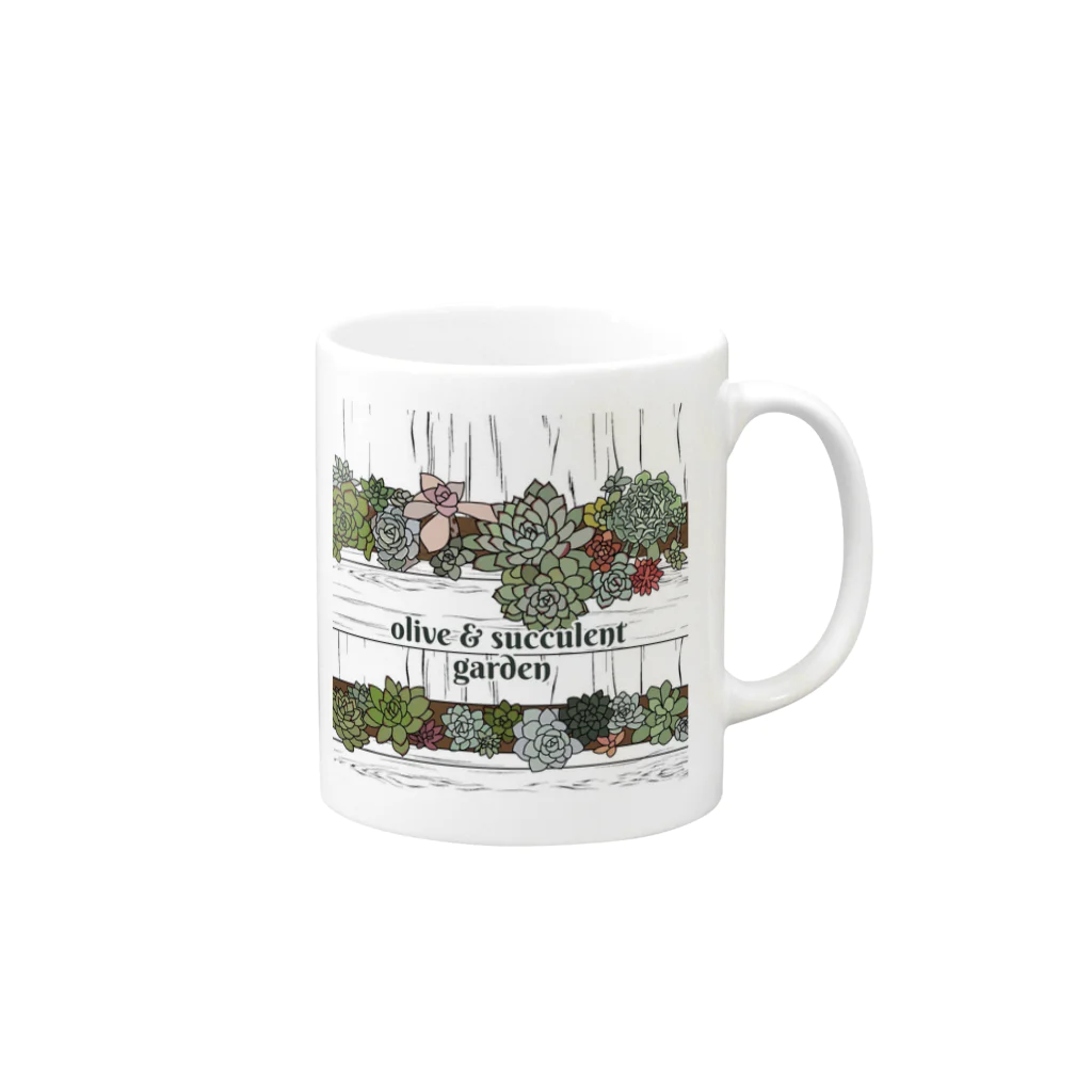 Olive&SucculentGardenのOlive&SucculentGarden公式グッズ Mug :right side of the handle