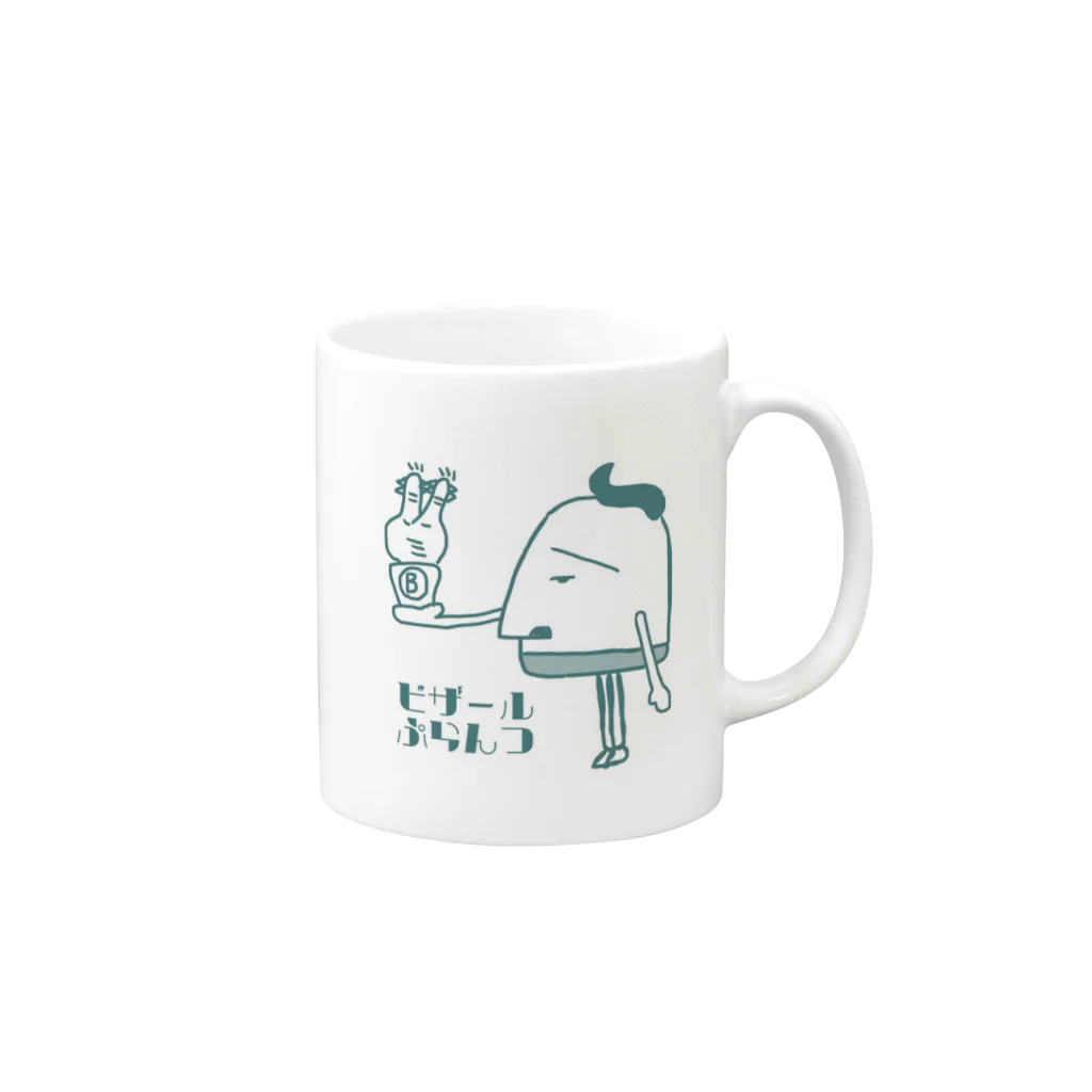 パキポキさんのビザールプランツ Mug :right side of the handle