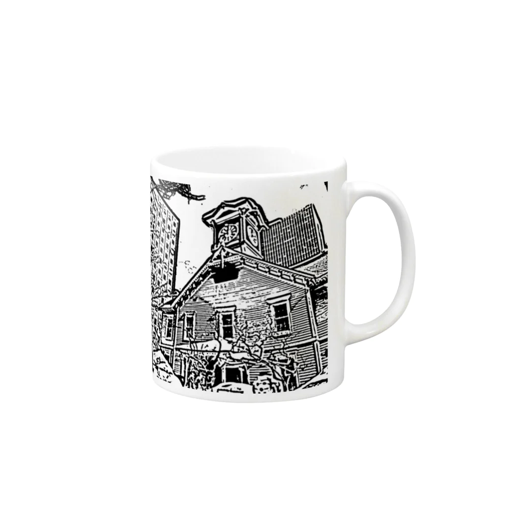 世界STOREの札幌市時計台 Mug :right side of the handle