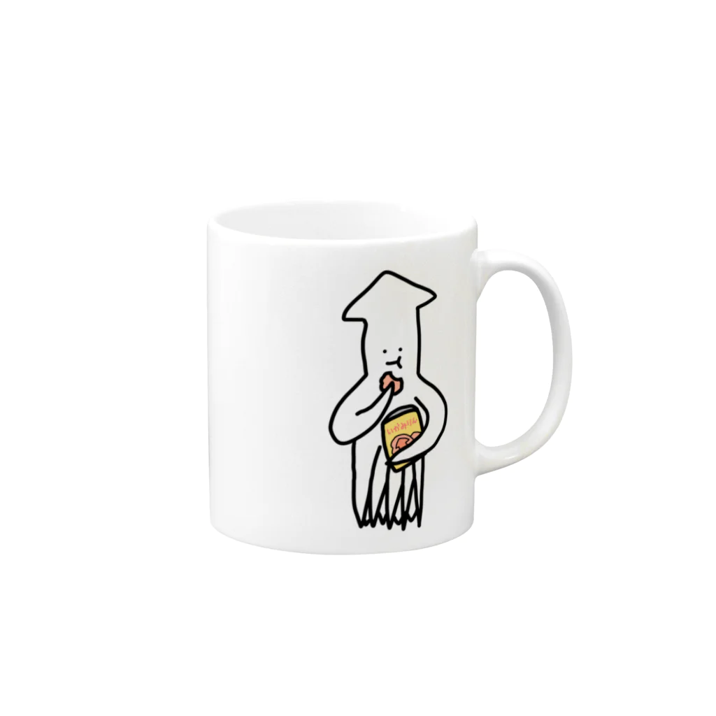 ＋Whimsyのいかみりん Mug :right side of the handle